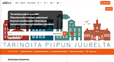 piipunjuurella.finna.fi screenshot